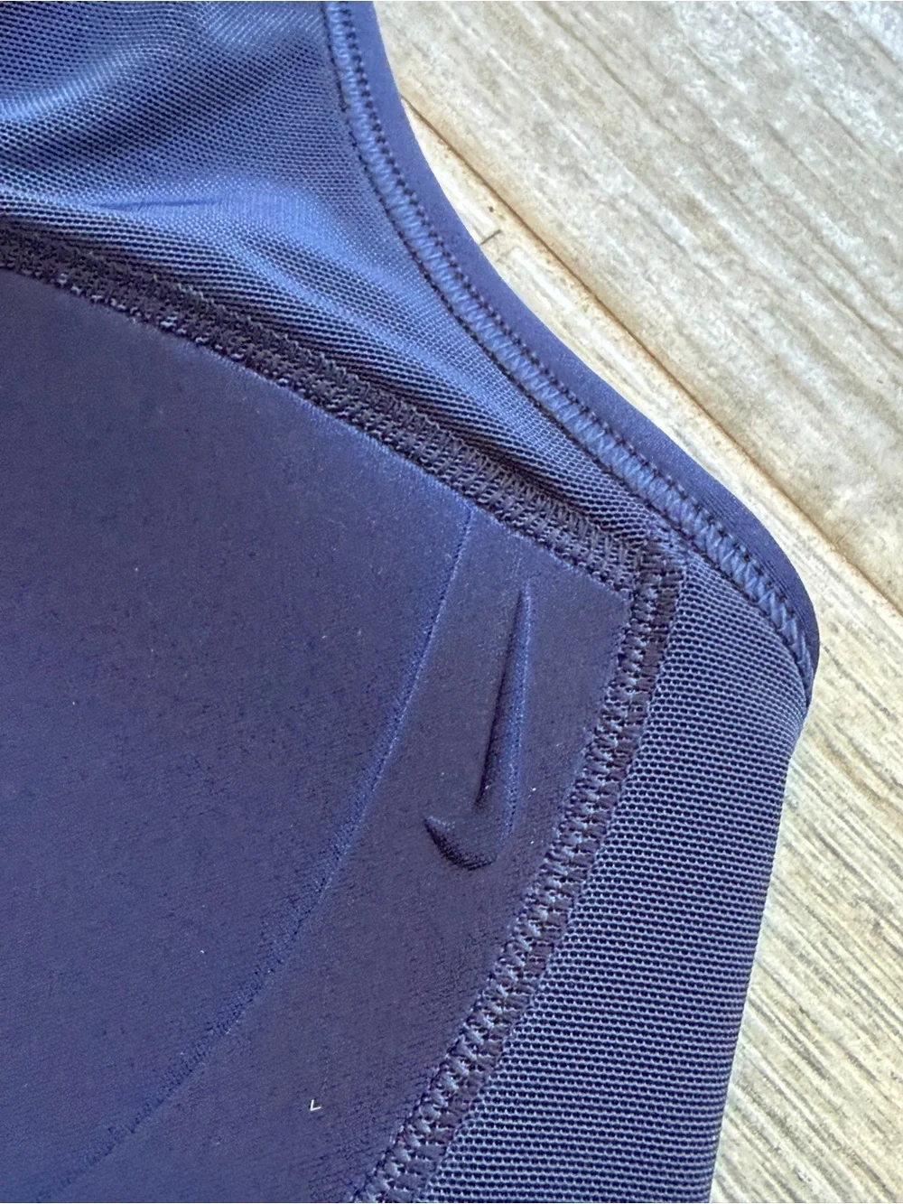 Nike Women's Medium Swoosh Medium Support Padded Racerback Sports Midnight Navy